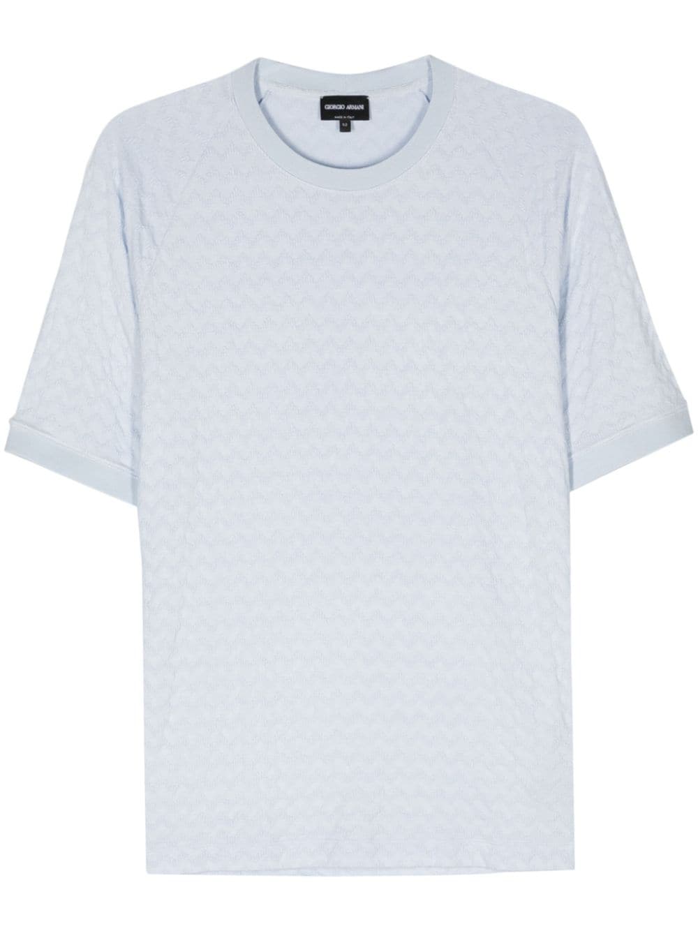 Giorgio Armani chevron-stitch short-sleeve T-shirt - Blau von Giorgio Armani