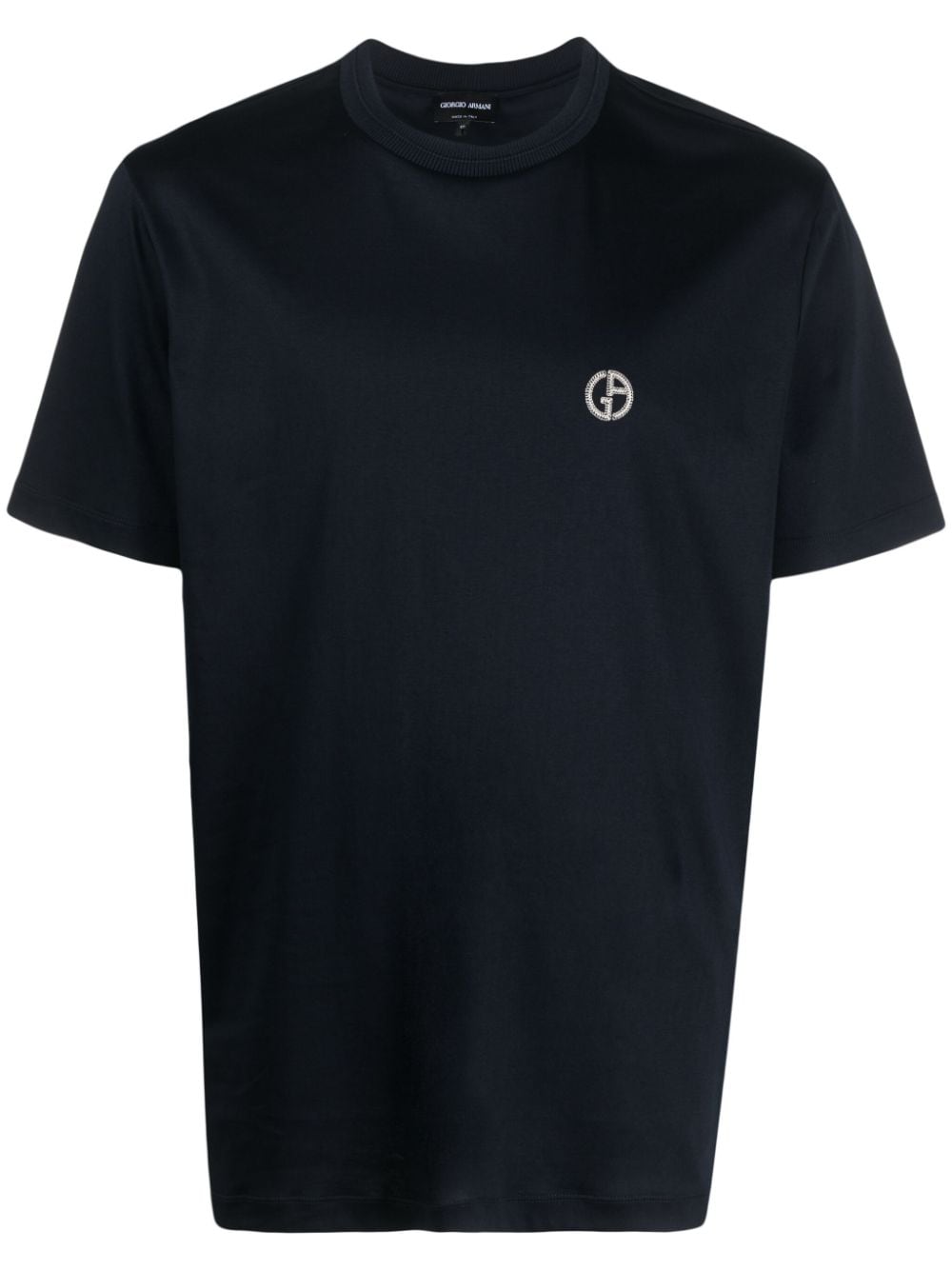 Giorgio Armani T-Shirt mit Logo-Stickerei - Blau von Giorgio Armani