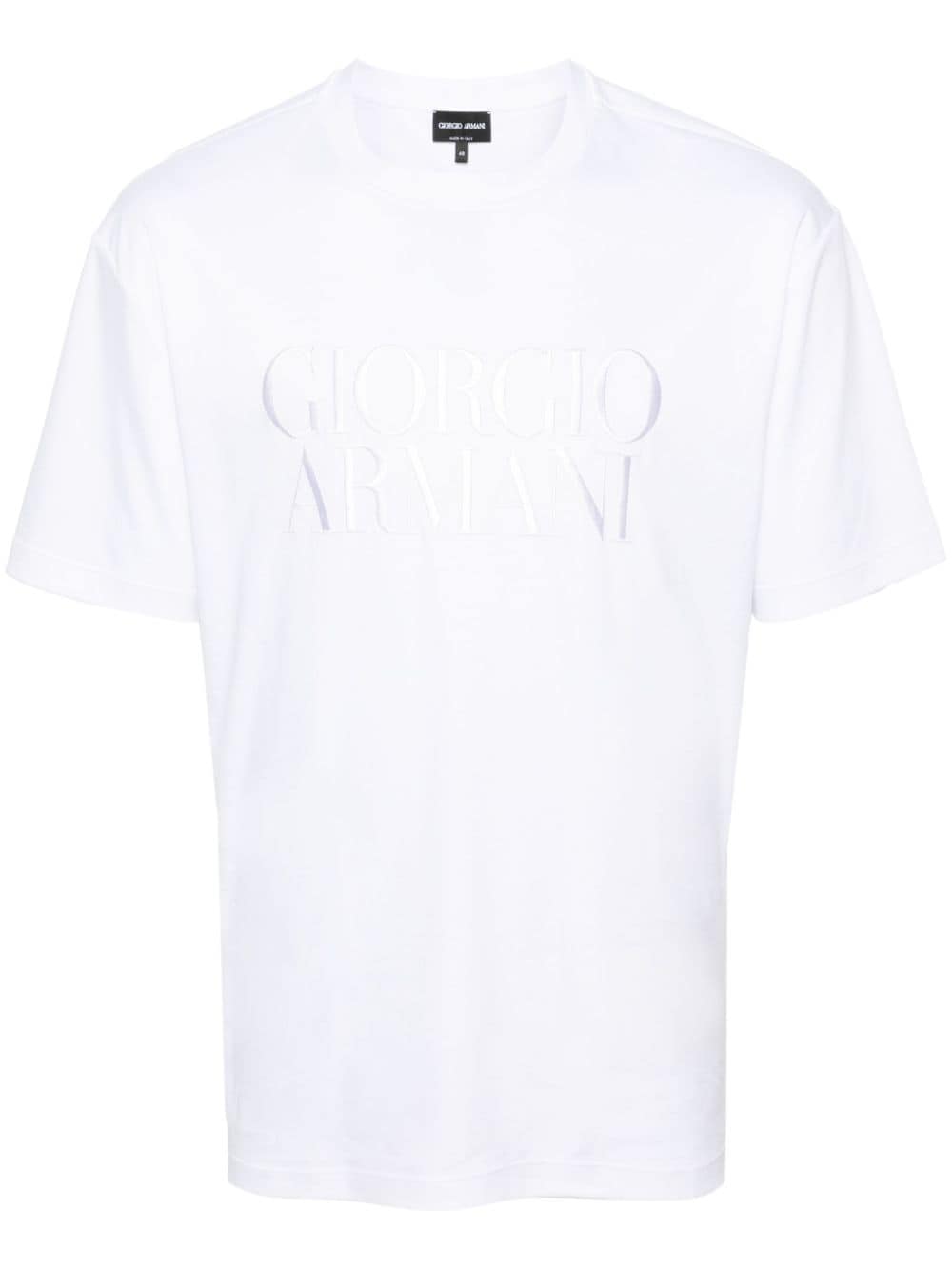 Giorgio Armani T-Shirt mit Logo-Stickerei - Weiß von Giorgio Armani