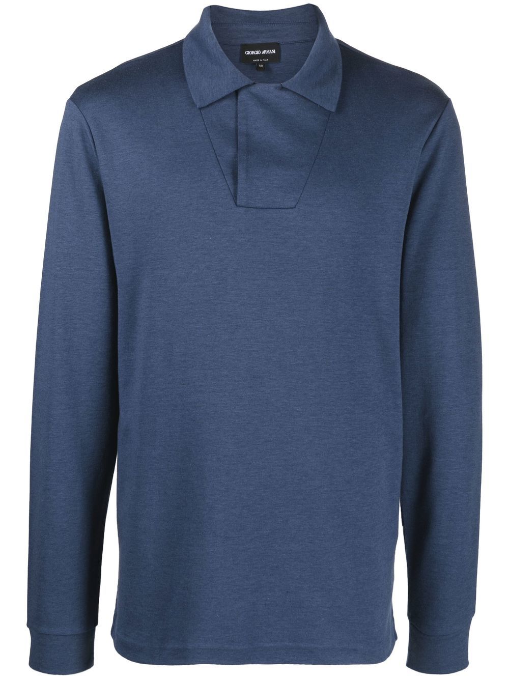 Giorgio Armani Langärmeliges Poloshirt - Blau von Giorgio Armani