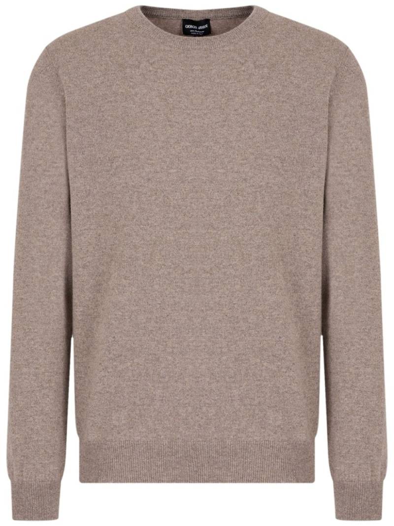 Giorgio Armani Melierter Pullover aus Kaschmir - Nude von Giorgio Armani