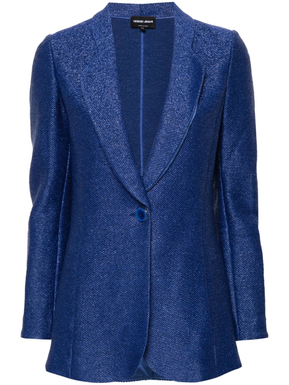 Giorgio Armani patterned-jacquard blazer - Blau von Giorgio Armani