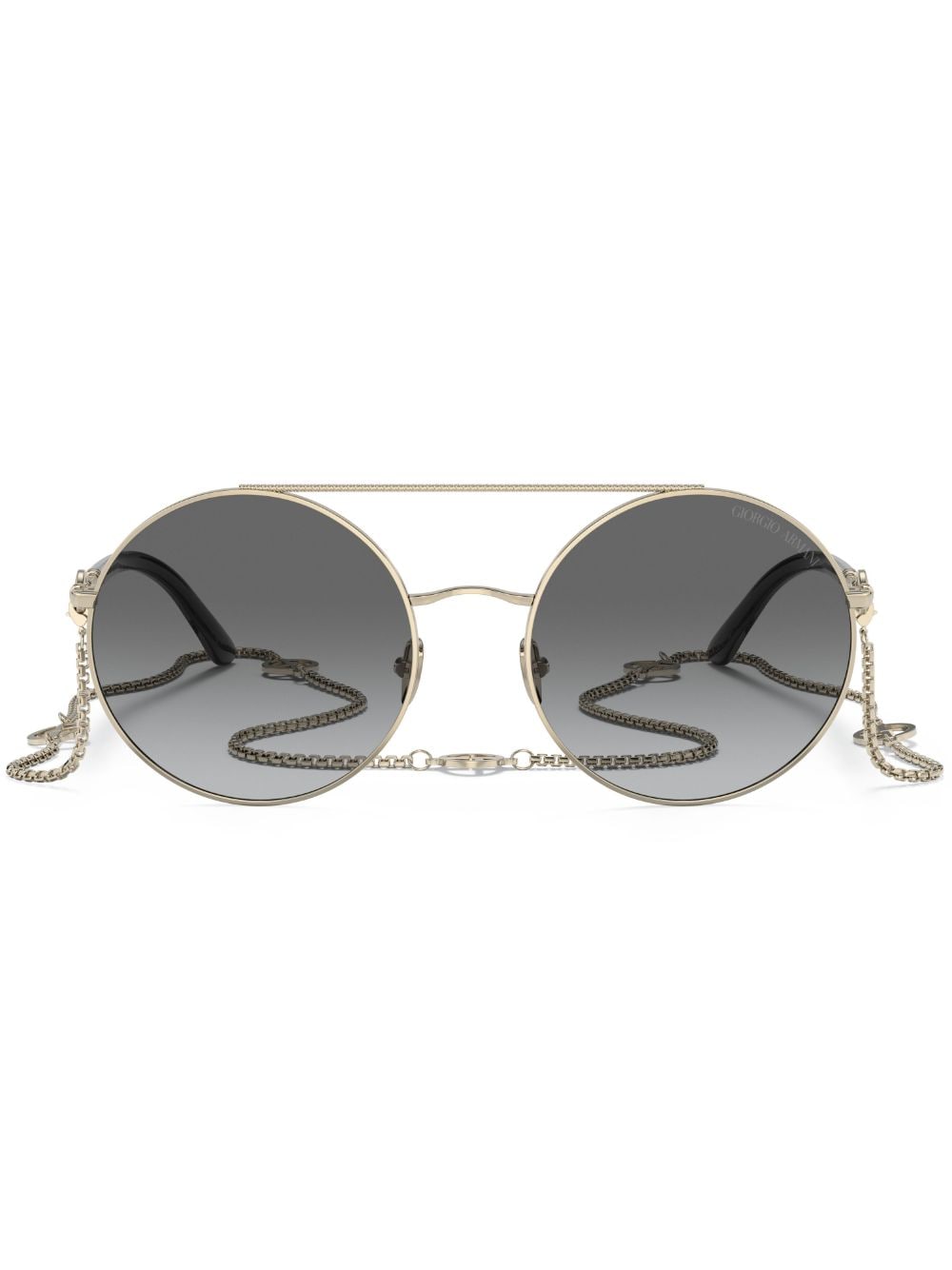 Giorgio Armani Sonnenbrille mit rundem Gestell - Gold von Giorgio Armani