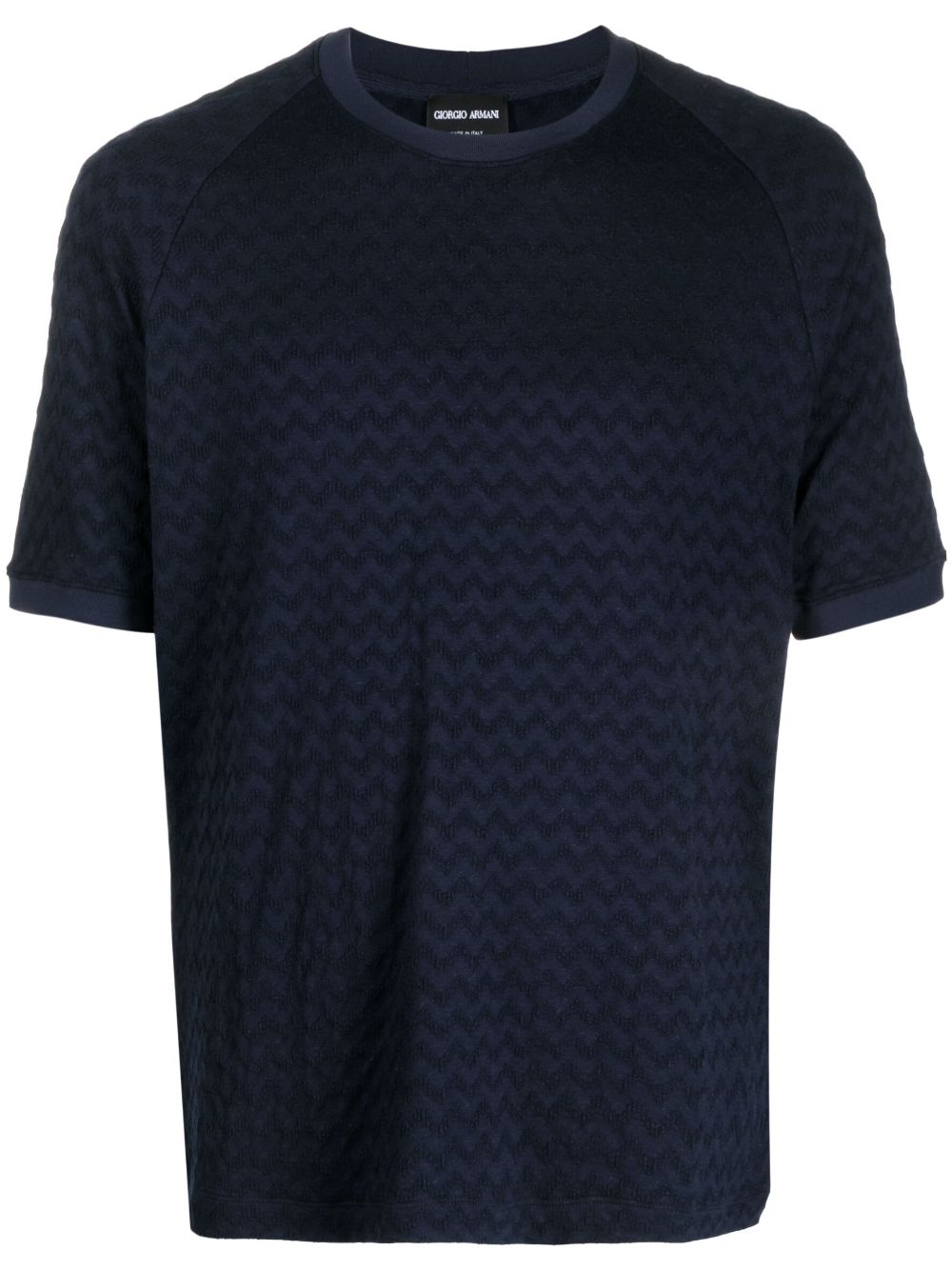 Giorgio Armani Strukturiertes T-Shirt - Blau von Giorgio Armani