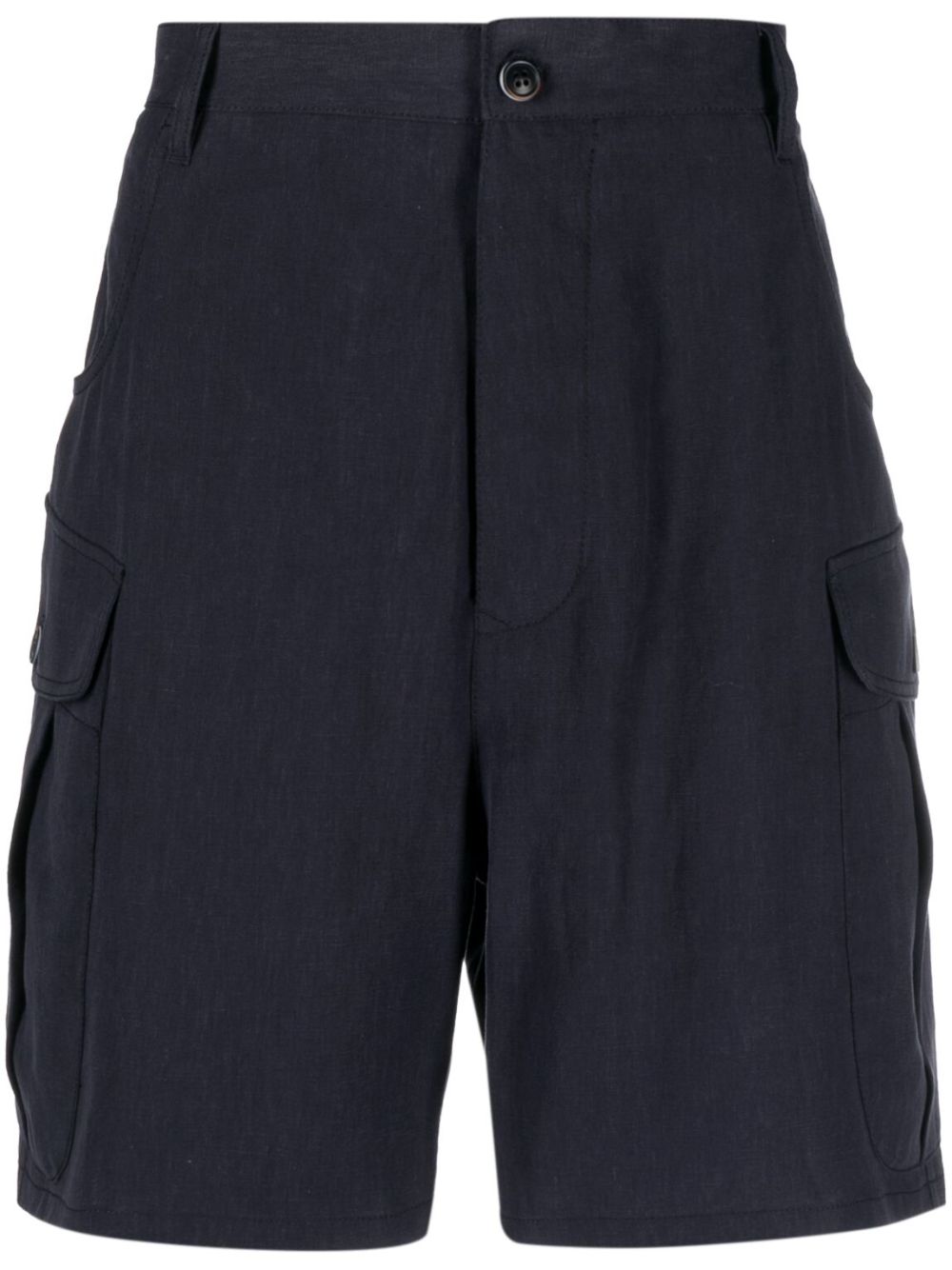 Giorgio Armani Weite Cargo-Shorts aus Leinen - Blau von Giorgio Armani