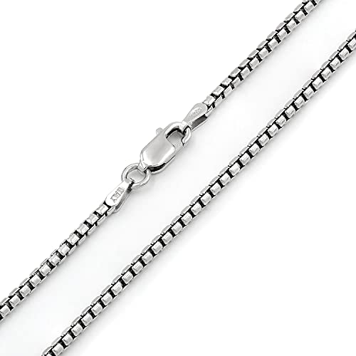 Giorgio Bergamo Italienische Halskette oder Armband aus 925er Sterlingsilber, 1,5 mm – 3,5 mm, runde Kastenkette, massives Rolo-Glieder-Rhodium, Metall, nicht bekannt Giorgio Bergamo Italienische Halskette oder Armband aus 925er Sterlingsilber, 1,5 mm – 3,5 mm, runde Kastenkette, massives Rolo-Glieder-Rhodium, Metall, nicht bekannt von Giorgio Bergamo