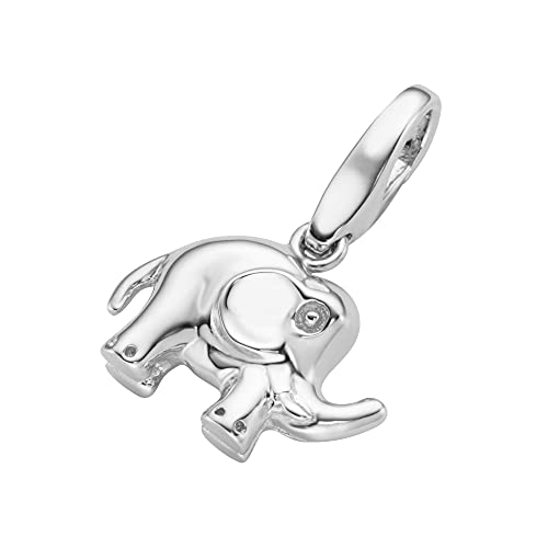 Giorgio Martello Milano Charm Elefant Mit Clipöse, Silber 925 Silber, Onesize 925 Sterling Silber von Giorgio Martello Milano