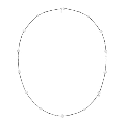 Giorgio Martello Milano Collier Collier mit Süßwasser-Perlen und Ziersteinen, Silber 925 von Giorgio Martello