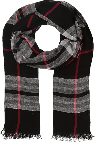 Giorgio Rimaldi Damen-Schal 80 x 200 cm - Modische Viskose-Stola im Karo-Muster mit Fransen - Perfekt für den Frühling und Sommer Panther Black von Giorgio Rimaldi
