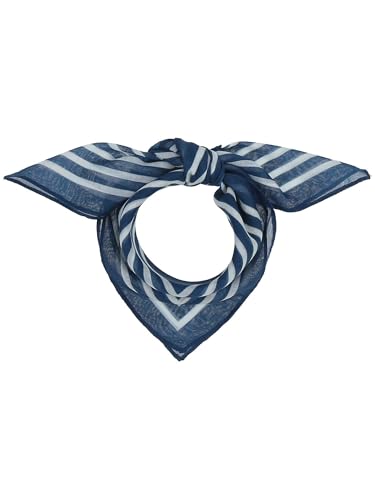 Giorgio Rimaldi Halstuch mit Streifen - 55 x 55 cm Größe - Bandana für Damen und Herren - Nickituch perfekt für jede Jahreszeit Navy von Giorgio Rimaldi