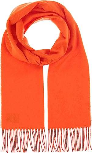 Giorgio Rimaldi Schal 30 x 180 cm - Weicher als Kaschmir - Schal einfarbig für Damen und Herren - Perfekt für Herbst und Winter Exotic Orange von Giorgio Rimaldi