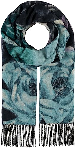 Giorgio Rimaldi Schal 30 x 180 cm - Weicher als Kaschmir - Made in Germany - Schal mit Blumen-Motiv für Damen - Perfekt für Herbst und Winter Navy von Giorgio Rimaldi