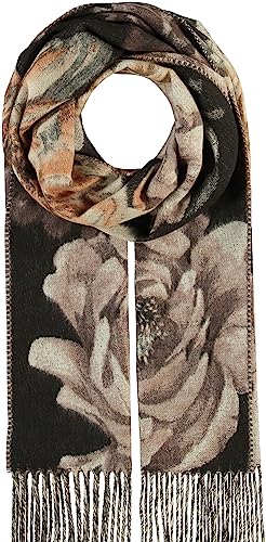 Giorgio Rimaldi Schal 30 x 180 cm - Weicher als Kaschmir - Made in Germany - Schal mit Blumen-Motiv für Damen - Perfekt für Herbst und Winter Schwarz von Giorgio Rimaldi