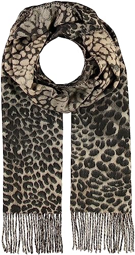 Giorgio Rimaldi Schal 30 x 180 cm - Weicher als Kaschmir - Made in Germany - Schal mit Leo-Motiv für Damen - Perfekt für Herbst und Winter Taupe von Giorgio Rimaldi