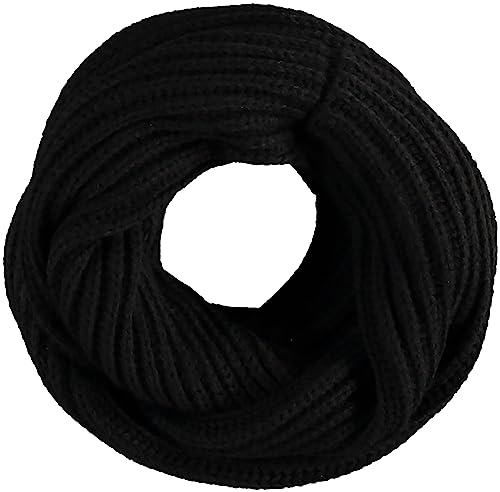 Giorgio Rimaldi Schlauchschal für Damen und Herren - 35 x 50 cm - Strick-Loop Schal - Einfarbiger Winterschal - Warm und weich Schwarz von Giorgio Rimaldi