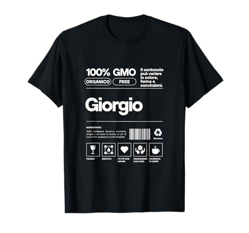 Giorgio T-Shirt mit lustigem Text für Herren, Jungen und Kinder T-Shirt von Giorgio Testo Divertente Uomo Ragazzo