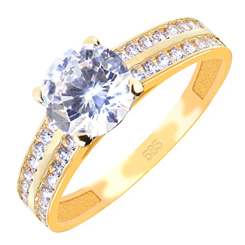 GIORO Verlobungsring Mina in 585 Gold Kristallen (53 (16.9)) von GIORO