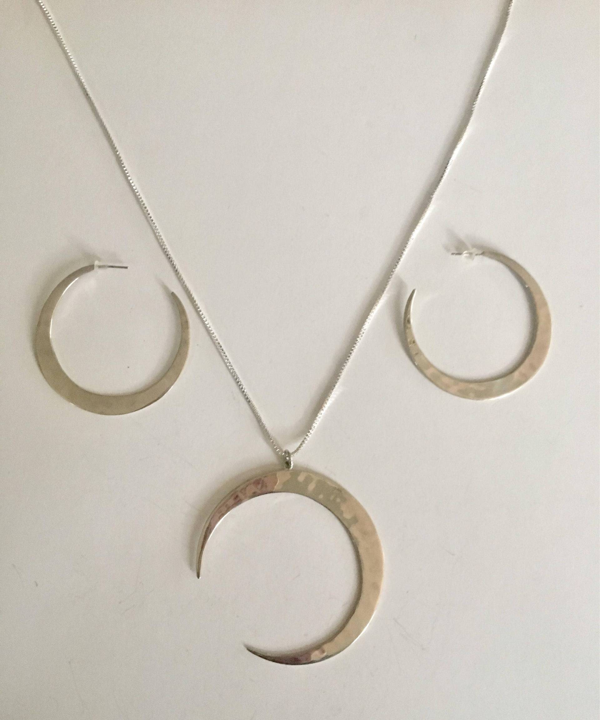 Vintage Robert Lee Morris Sterling Silber Halbmond Und Ohrringe Set von GiosGems