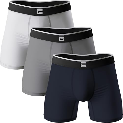 Giovici Boxershorts Herren aus Bambus, 3er- und 6er-Pack, Bequeme Boxershorts, Unterwäsche für Männer mit Cooler Feuchtigkeitstransport-Technologie von Giovici