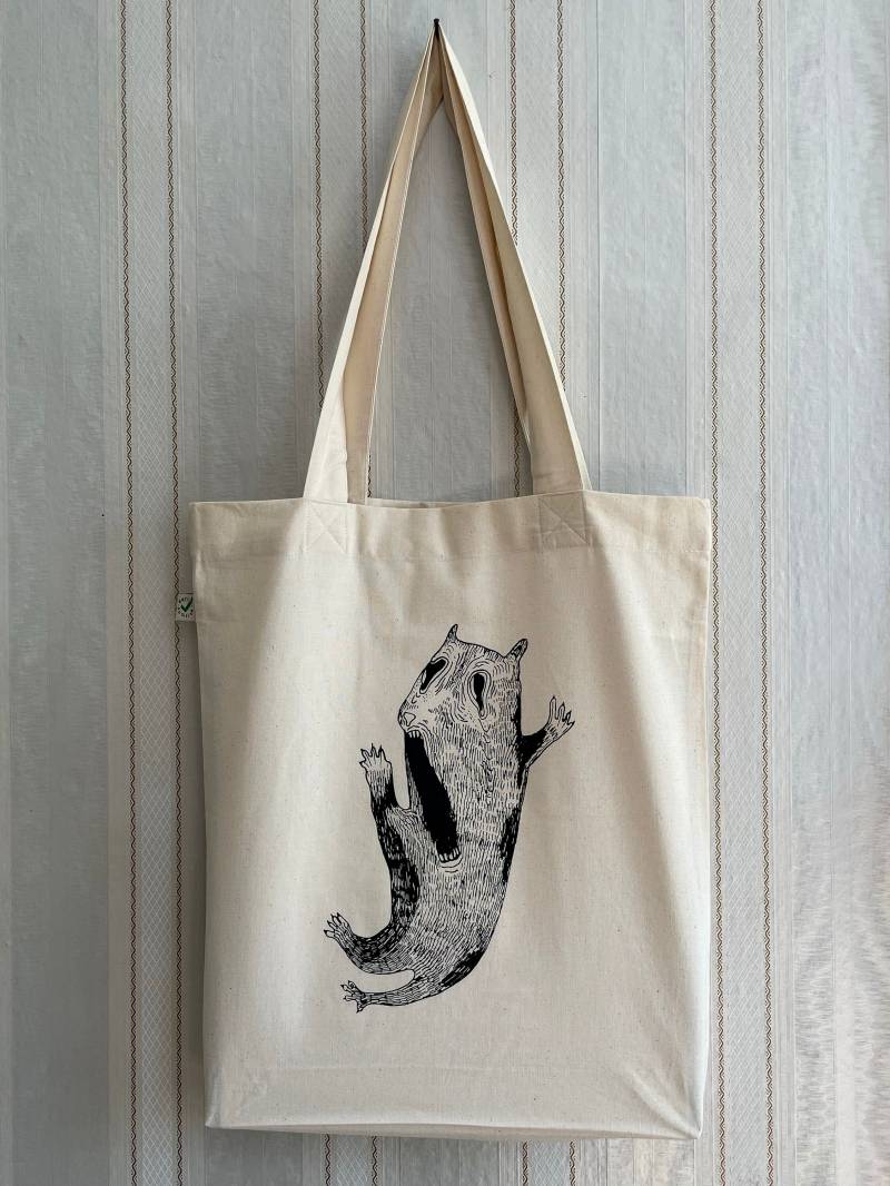 Bio Baumwolltasche Creature Siebdruck, Jutebeutel Bio Baumwolltasche Creature Siebdruck, Jutebeutel von GiovietUnion