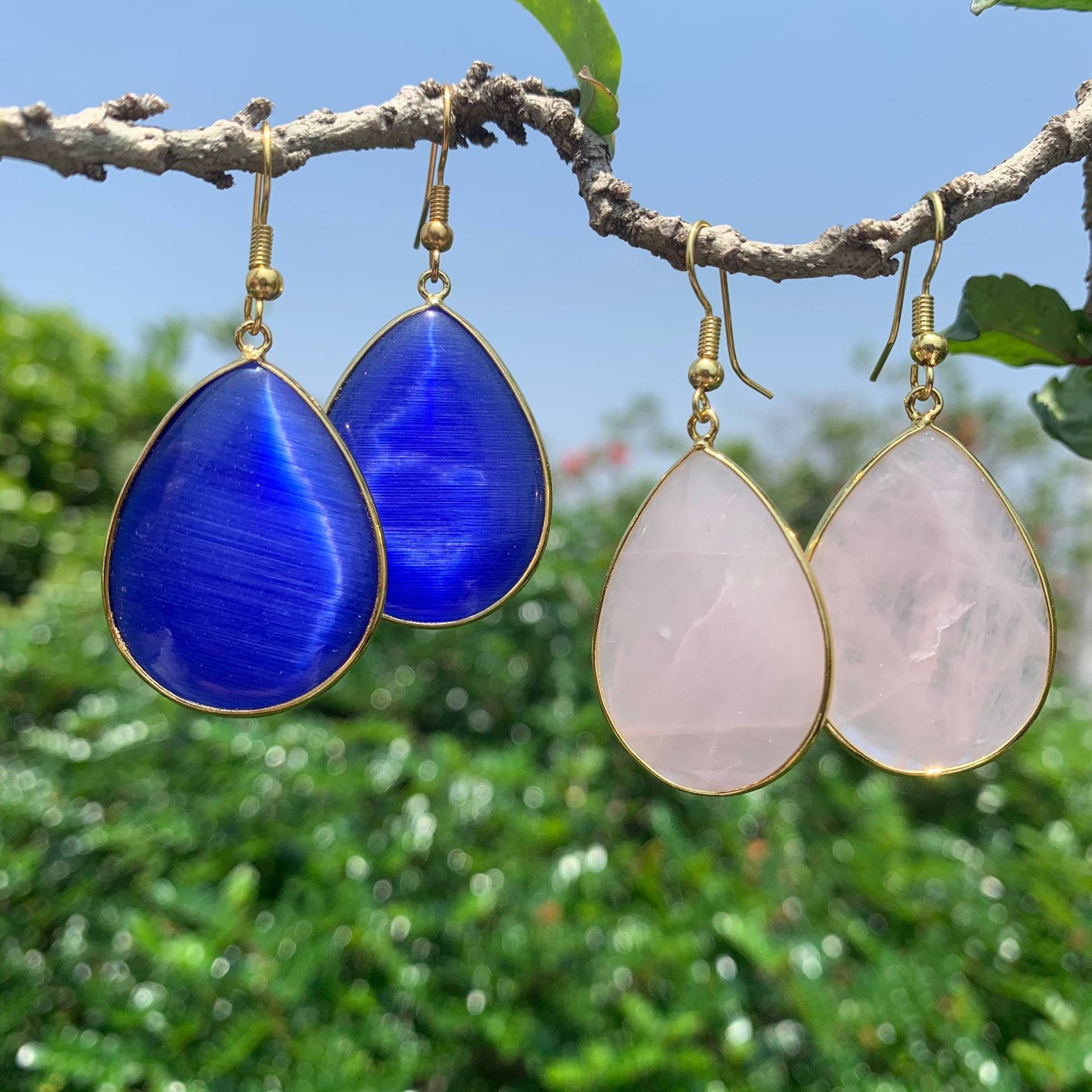Crystal Healing Earrings, Gemstone Water Drop Teardrop Mother's Day Gift, Amethyst, Malachite Crystal Healing Earrings, Gemstone Water Drop Teardrop Mother's Day Gift, Amethyst, Malachite von Giovinalami