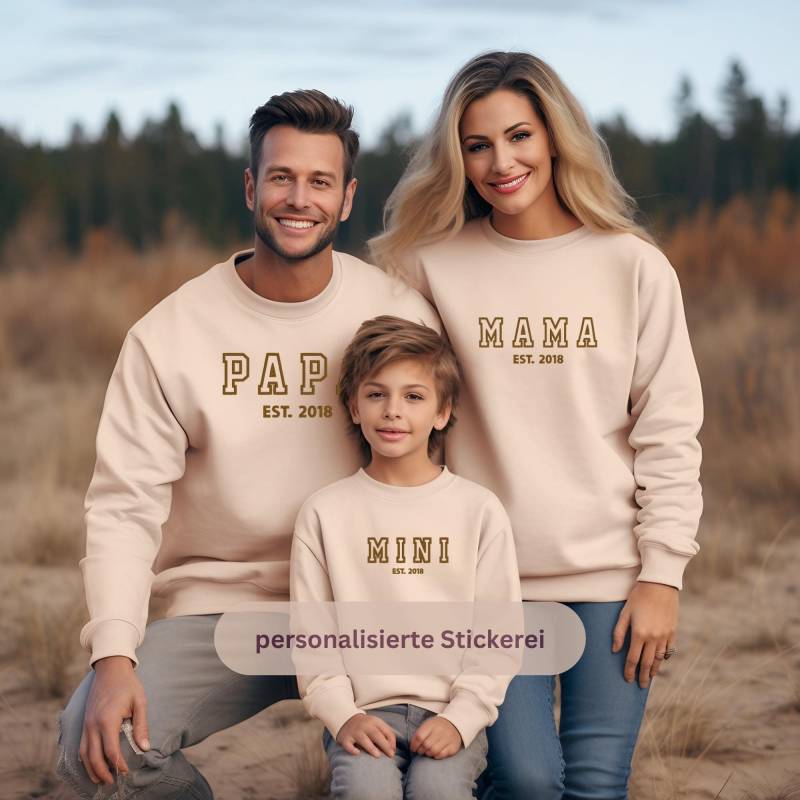 Personalisierte Familie Sweatshirt Mit Stickerei - Matching Mama Papa Kind Pullover Geschenk Weihnachten Geburtstag von GipfelcraftsDE