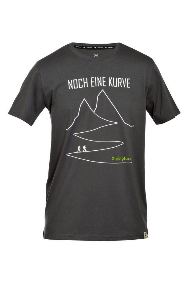 Gipfelglück T-Shirt FELIX für Herren, Noch Eine Kurve-Print von Gipfelglück