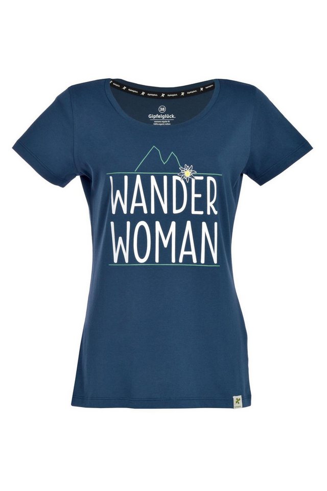 Gipfelglück T-Shirt Gipfelglück Damen T-Shirt Carlotta, Wander Woman-Print Pflegeleicht, Bio-Baumwolle von Gipfelglück