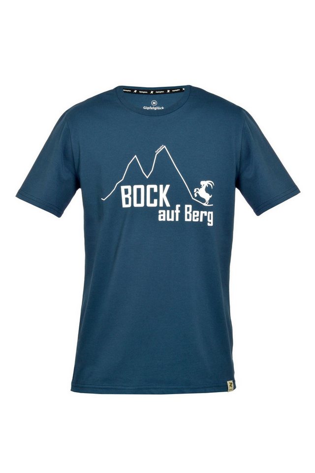 Gipfelglück T-Shirt Gipfelglück T-Shirt FRED für Herren, Bock auf Berg-Print (1-tlg) Bio Baumwolle von Gipfelglück