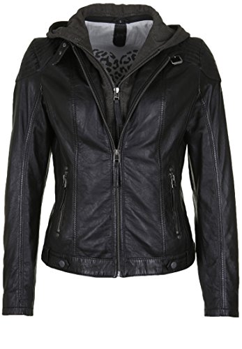 Mauritius Cacey LEGV Frauen Lederjacke schwarz XXL 100% Leder Basics, Biker, Casual Wear von Gipsy