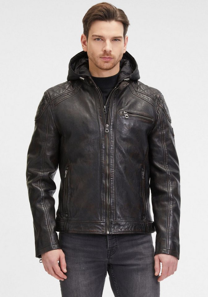 Gipsy by Mauritius Lederjacke GMArrian aus Lammleder mit abnehmbarer Kapuze von Gipsy by Mauritius