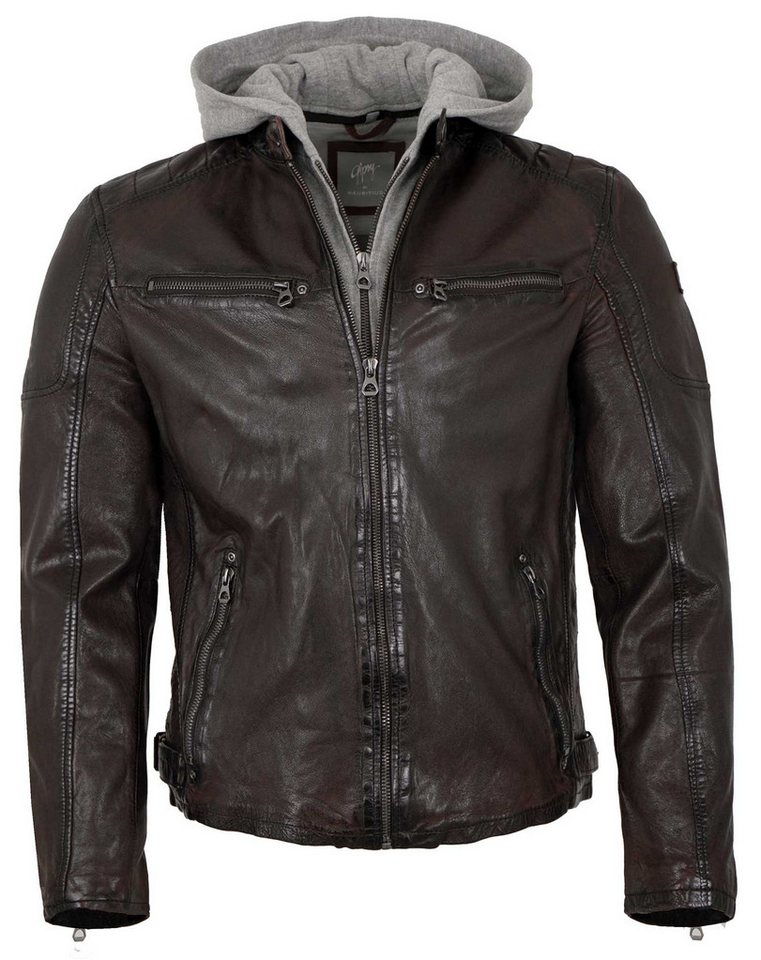 Gipsy by Mauritius Lederjacke GMRayco Gipsy by Mauritius - Herren Lederjacke Kapuze Lammnappa kastanie braun von Gipsy by Mauritius