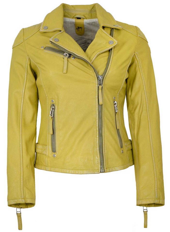 Gipsy by Mauritius Lederjacke PGG S23 Gipsy - Damen Lederjacke Bikerjacke Lammnappa yellow von Gipsy by Mauritius
