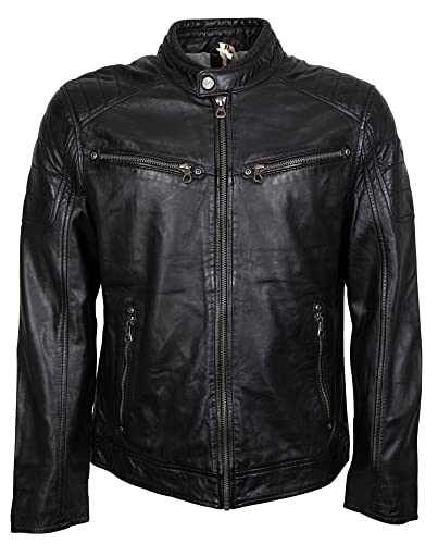 Gipsy Herren GBDerry LAORV Leather Jacket, bio black, Gipsy Herren GBDerry LAORV Leather Jacket, bio black, von Gipsy