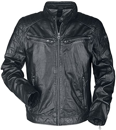 Gipsy Herren GBDerry LAORV Leather Jacket, bio black, von Gipsy