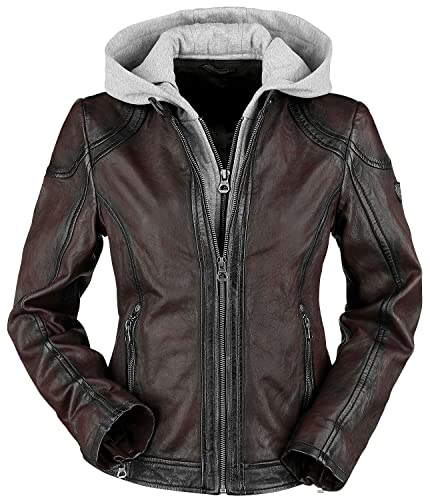 Gipsy Angy W18 LASANV Frauen Lederjacke dunkelrot 3XL 100% Leder Basics, Biker von Gipsy