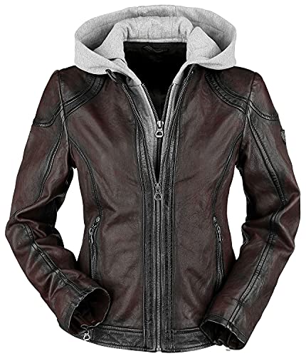 Gipsy Angy W18 LASANV Frauen Lederjacke dunkelrot XXL 100% Leder Basics, Biker von Gipsy