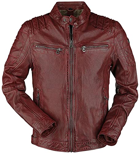 Gipsy Camren Slim Fit NSLVW Männer Lederjacke rot M 100% Leder Basics von Gipsy