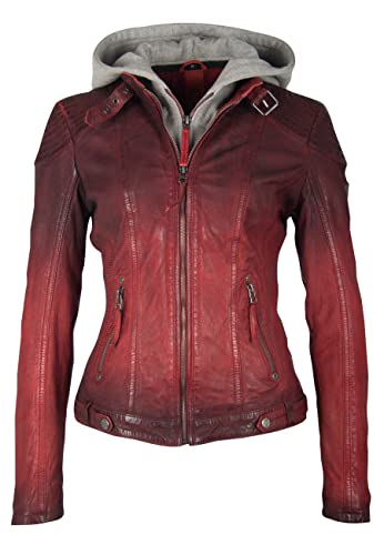 Cascha LAMOV Bikerjacke mit Abnehmbarer Kapuze, Farbe:Bio red, Größe:M Größe X-Large von Gipsy