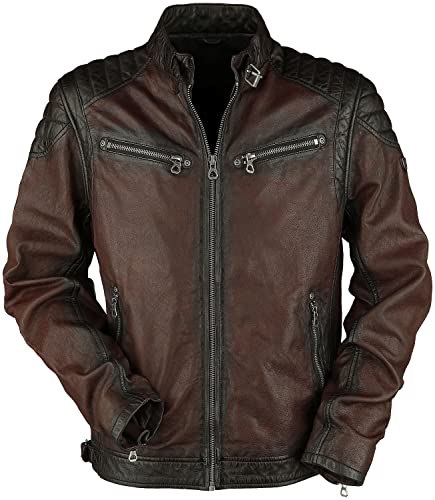 Gipsy Colt W18 Lasanv Männer Lederjacke rotbraun 3XL 100% Leder Basics, Biker von Gipsy