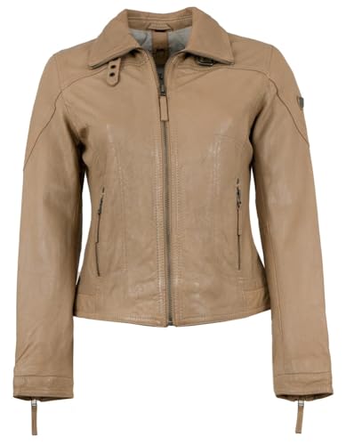 Gipsy - Damen Echtleder Lederjacke Lammnappa Light beige Größe S von Gipsy