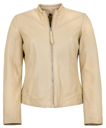 Gipsy - Damen Echtleder Lederjacke Lammnappa Light beige Größe XL von Gipsy