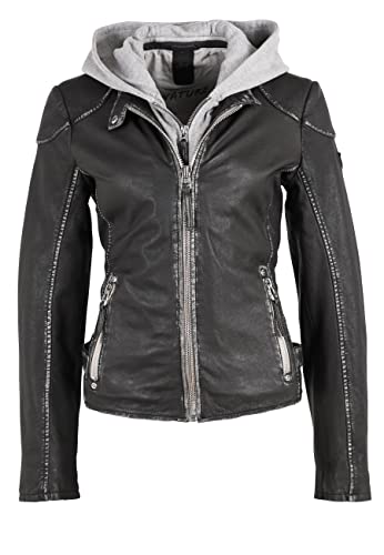 Gipsy Damen Gwfinja Labagv Lederjacke, Graphit, XXL von Gipsy