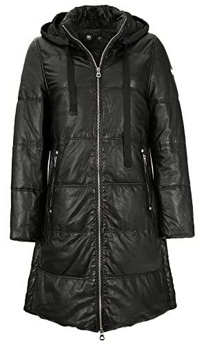 Gipsy Damen Gwviri Lacev W Lederjacke, schwarz Größe Large von Gipsy