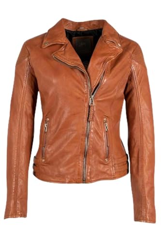 Gipsy Damen Lederjacke - GWCadiz - Regular Fit - Braun - M von Gipsy