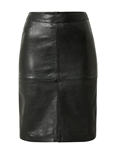 Gipsy Gwswante LNV Frauen Kurzer Rock schwarz XL 100% Leder Basics, Streetwear von Gipsy