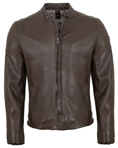 Gipsy - Herren Echtleder Lederjacke Lammnappa Dunkelbraun Größe 3XL von Gipsy