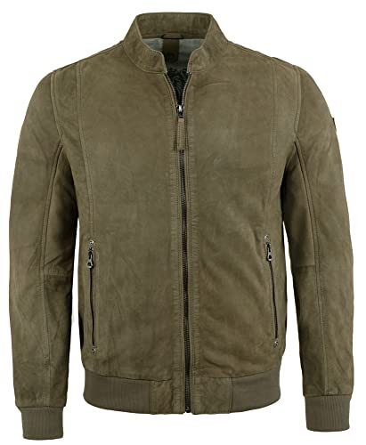 Gipsy - Herren Echtleder Lederjacke Lammnubuk Blouson helle Khaki Größe XX-Large von Gipsy