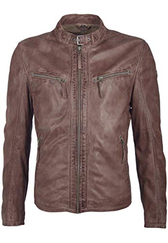 Gipsy Herren Lederjacke Barny LAJUV Cooler Bikerlook (M, Dusty Brown) von Gipsy