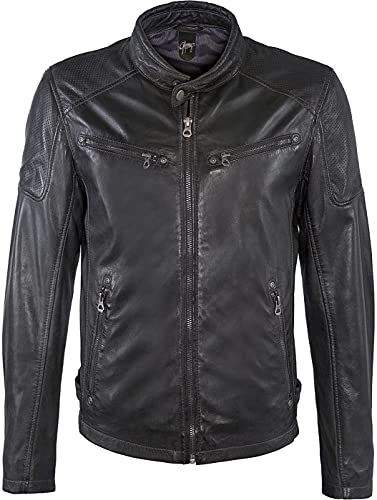 Gipsy Herren Lederjacke Bikerjacke in Echtleder Model Marc Jacke in Navy (L) von Gipsy